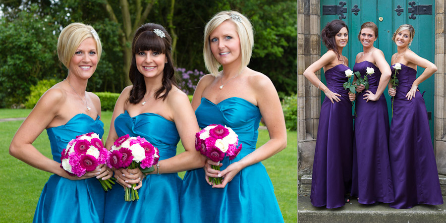 Flower girl walks away with her two new friends