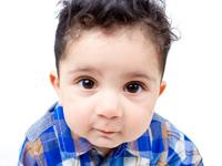 Close-up baby headshot